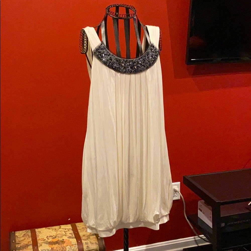 White mid thigh dress!
